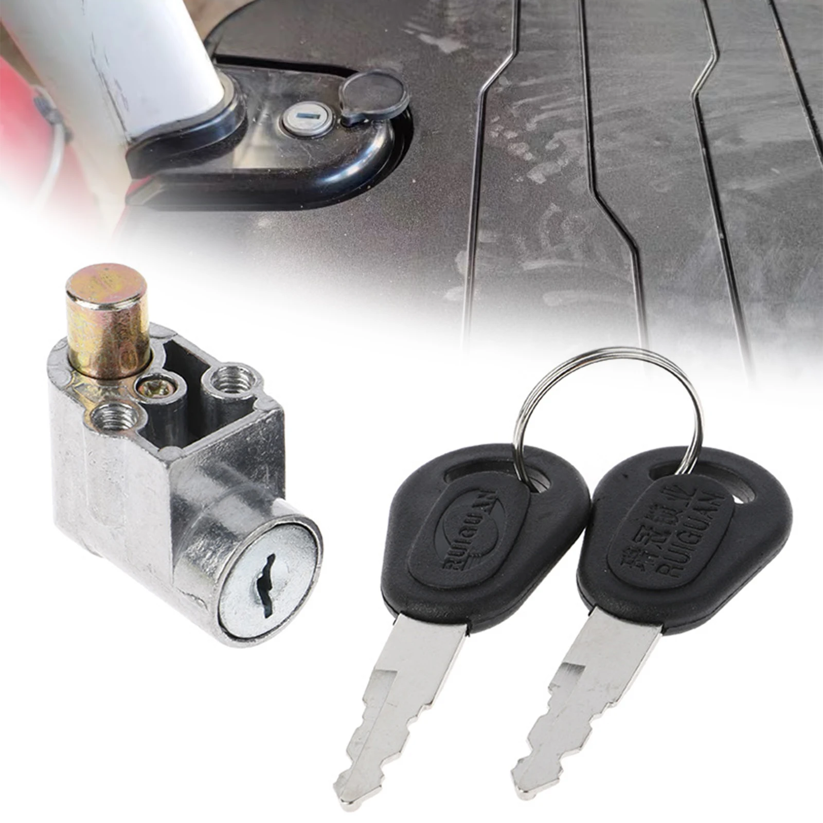 

Hot sale 1pc Ignition Lock Battery Safety Pack Box Lock + 2 key For Motorcycle Electric Bike Scooter E-bike