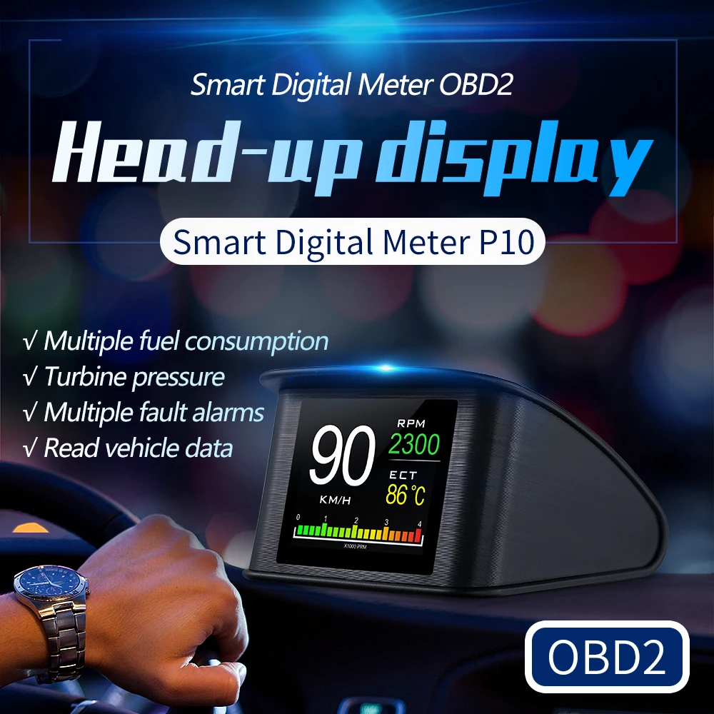

Универсальный OBD2 сканер BrakeTest инструмент с HUD головка вверх напряжение топливо давление цифровой Температура воды/масла Speedom радиатор P10