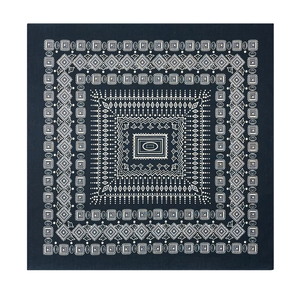 Navy Blue Sailboat Nautical Paisley Bandana Scarf