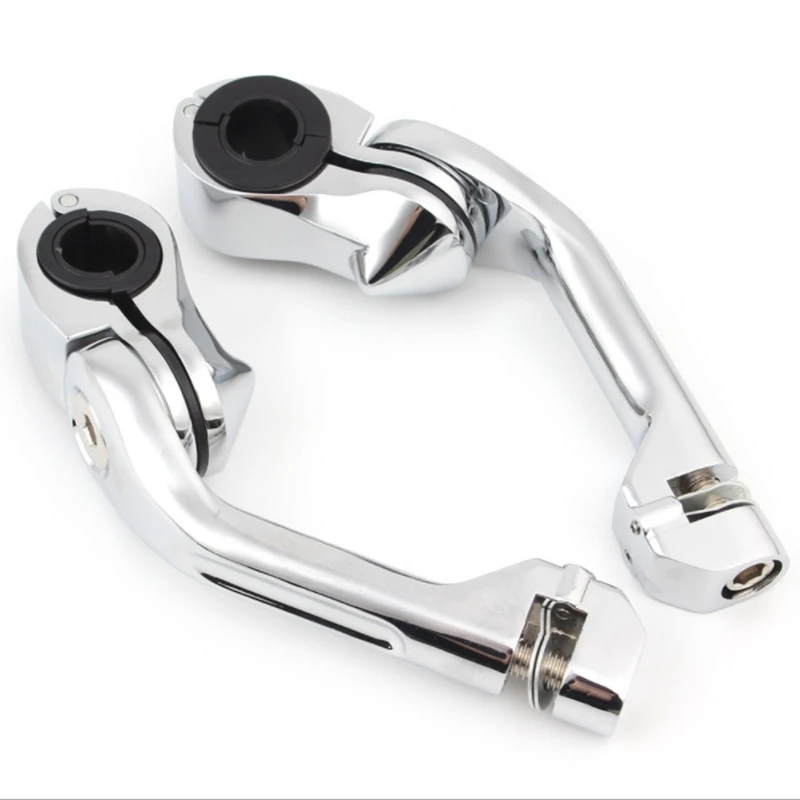 

Motorcycle Footpeg Clamp 1-1/4inch 32mm Foot Rests Footpeg Long Angled Highway Engine Guard for Electra Glide Road