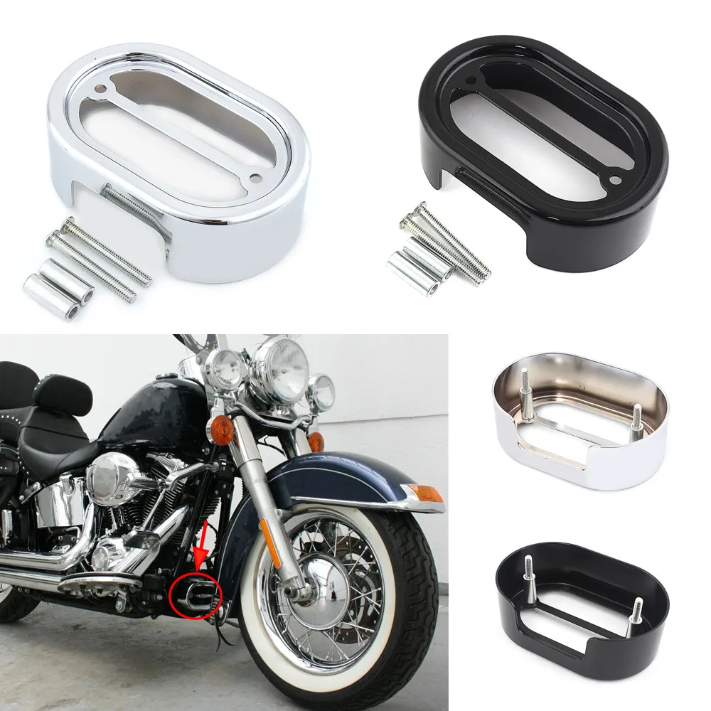 Chrome/Black Voltage Regulator Cover For Harley Softail Breakout Fat ...