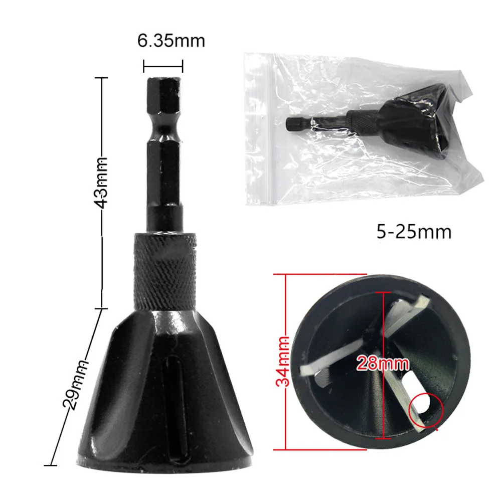 

1PCS Thread Fillet Deburring Trimmer Bolt Trimming Drill Bit Deburring Tool S 6.6*2.9cm L 7.2*3.4cm Power Tools Parts
