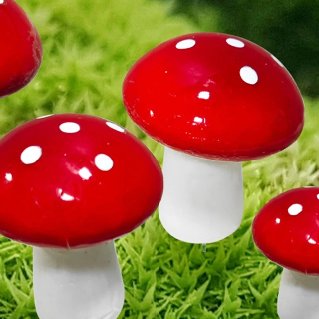 10Db Kerti Tét Gomba Miniatűrök Beltéri Szabadtéri Tündérkert Sziluett - Image 4