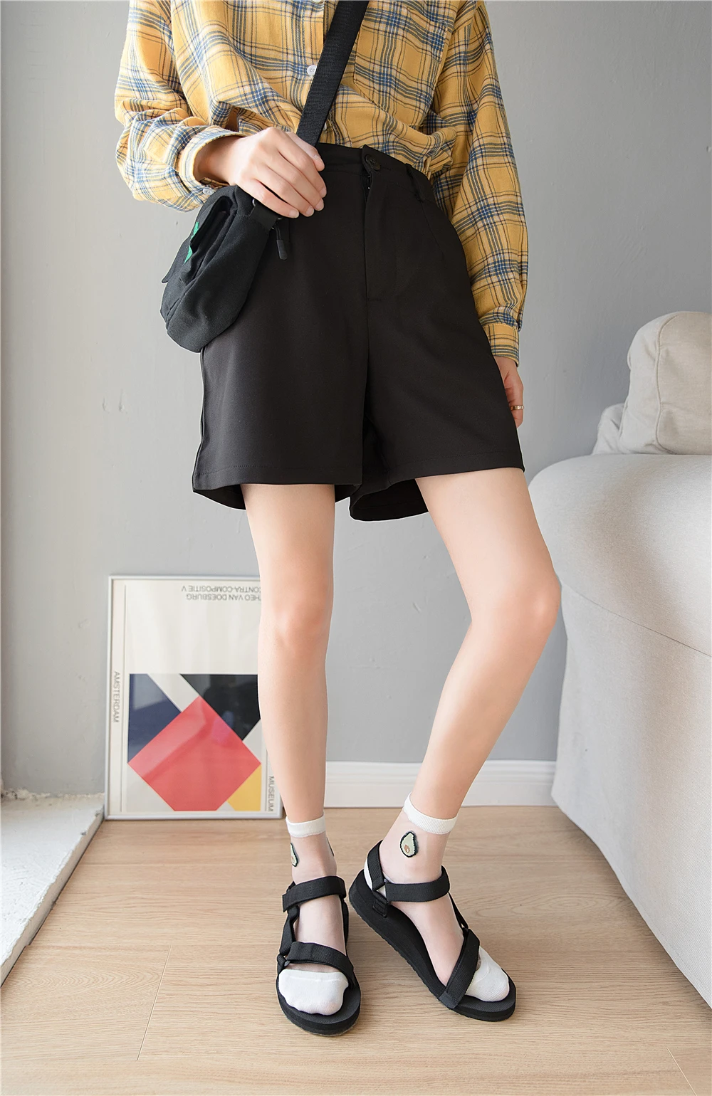 3 Paare/Lot schicke Damen-Socken für Sommer und Frühling, atmungsaktiv, dünn, Avocado-Socken, modische, lustige Spitzensocken im Angebot – Detail 22