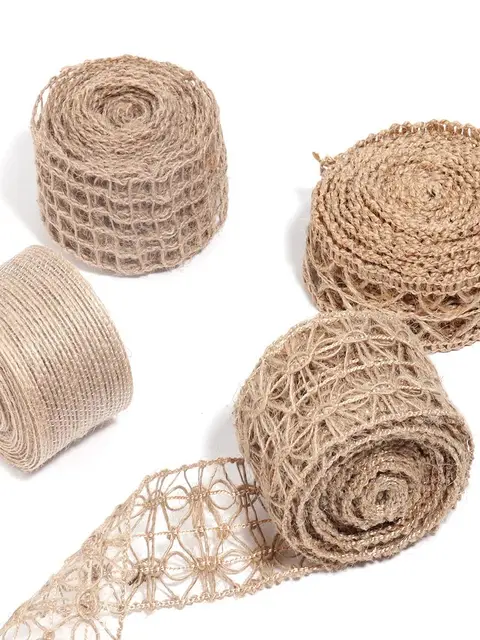 wedding decorations burlap net ribbon