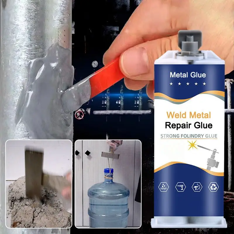 Metal Glue - Weld Metal Repair Glue Glue Cast Iron High Strength Repairing  Adhesive Heat Resistance Cold Weld Industrial Repair - AliExpress