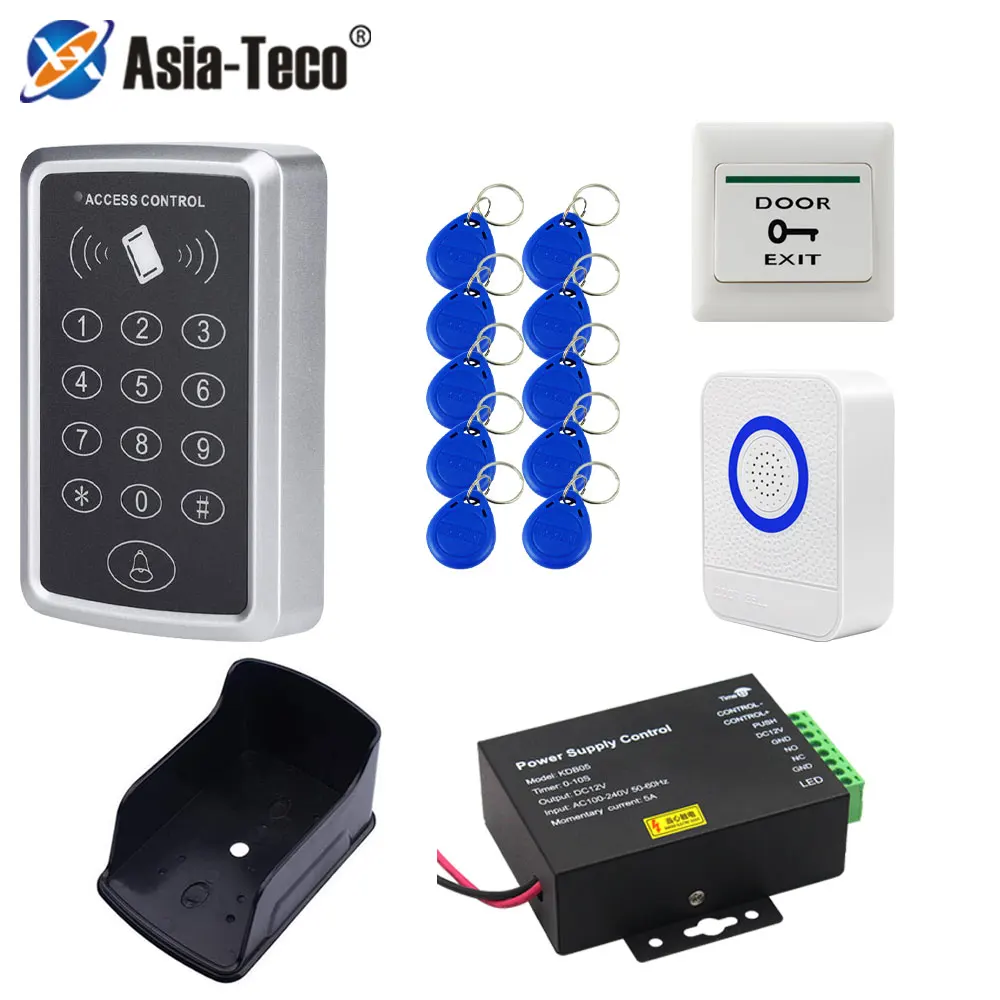 

RFID 125Khz Door Access Control System Kits Keypad + Power Supply + Electric 180KG Magnetic Lock Strike Door Locks Kit for Home