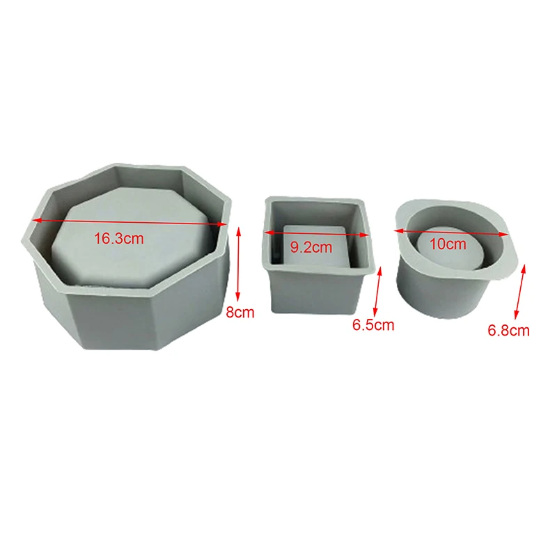 Flower Pot Silicone Mold DIY Large Concrete Cement Pot Mold Handmade Craft Flowerpot Epoxy Resin Clay Mould Home Decoration