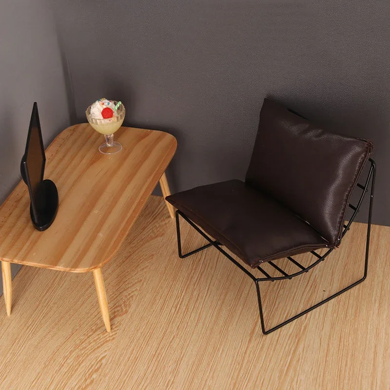 1PCS 1:6 1:12 Dollhouse Miniature Sofa Chair Back Chair Furniture Living Room Model Decor Toys Doll House Decoration 5
