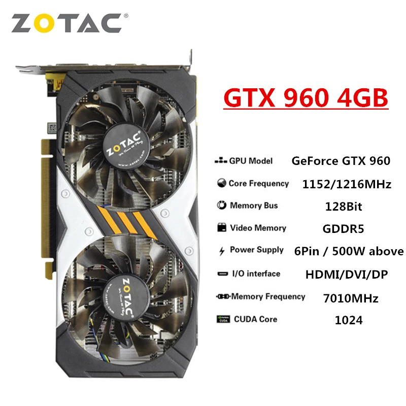 Zotac Graphics Cards GTX 1650 1660 1060 1050Ti 6GB 1050 Ti 3GB 4GB 1660S Super Video Card GPU Desktop PC Computer Game Mining best video card for gaming pc Graphics Cards