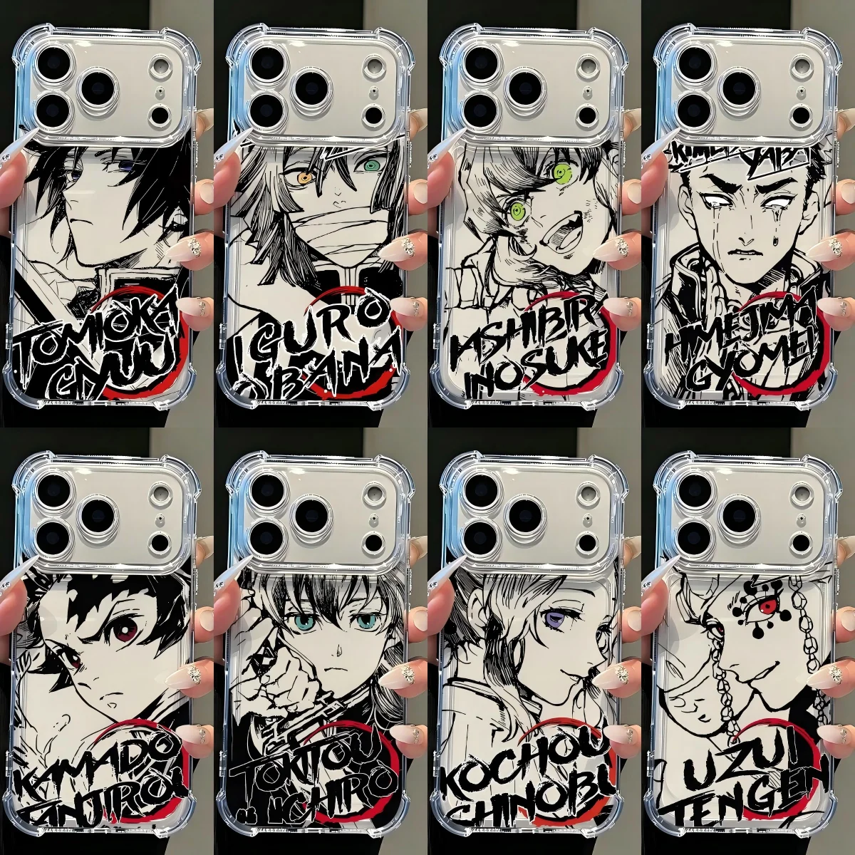Clear TPU Anti-Fall Phone Case with New Demons Slayers Design
