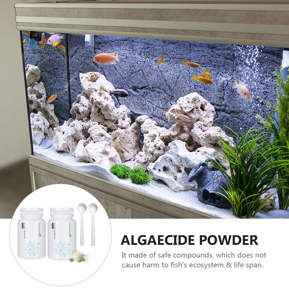 2 Bottle Algaecide Fish Tank Removing Moss and Tablets Remover Algin Removal Aquarium Purification fish tank water purifier,aquatic algae remover