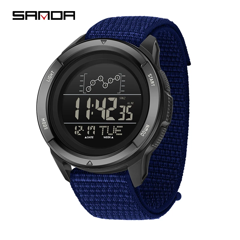 SANDA Men's Multifunctional LED Digital Sports Watch - Waterproof with Alarm Clock