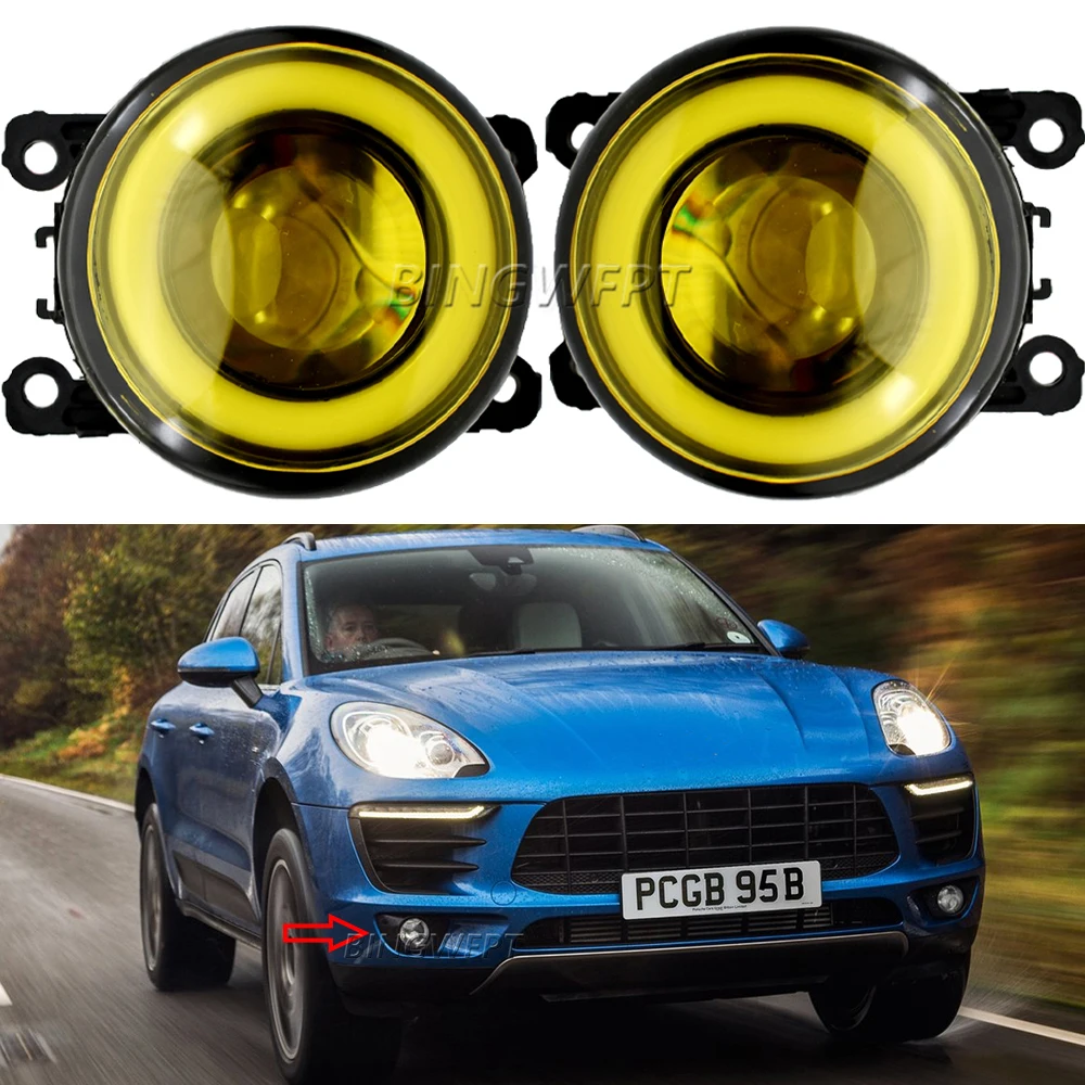1pair Led Angel Eye Drl Daytime Running Lamp For Porsche Macan 95b 2015
