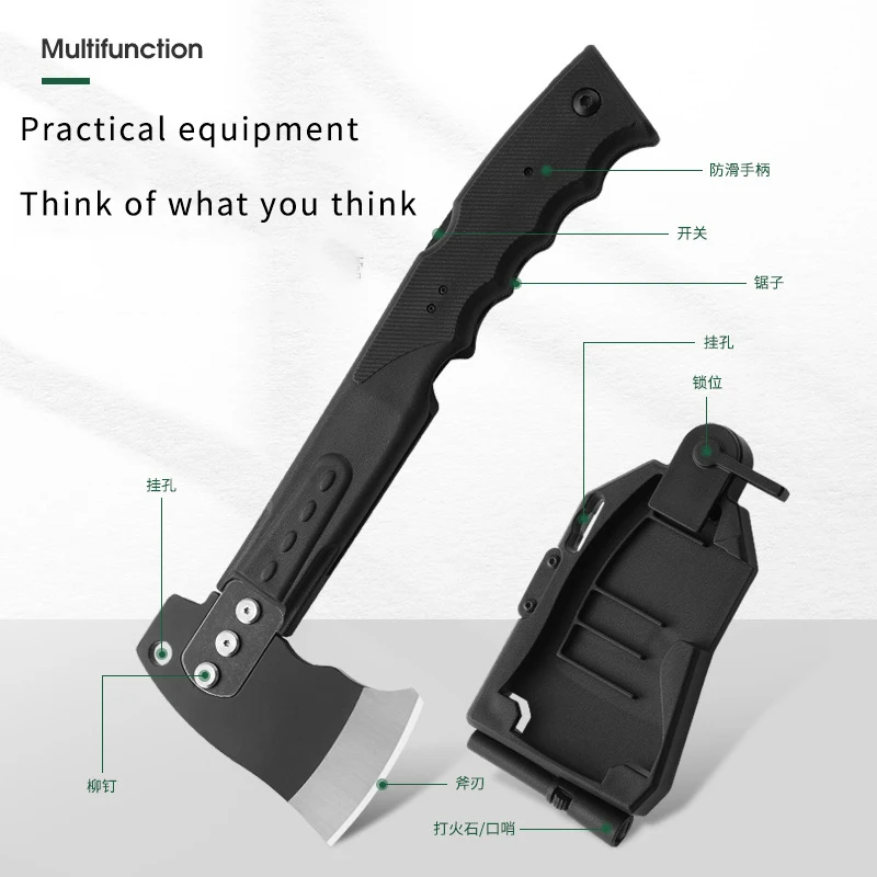 Vehicle mounted tools, fire axe with saw, camping small hand axe, multifunctional axe, outdoor camping tactical axe, survival 5