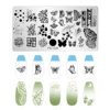 Leaf Snake Design Nail Art Stamping Plates Accessories Stamp Templates Tools Flower Leopard Manicure Nail Gel Polish Stencils 4