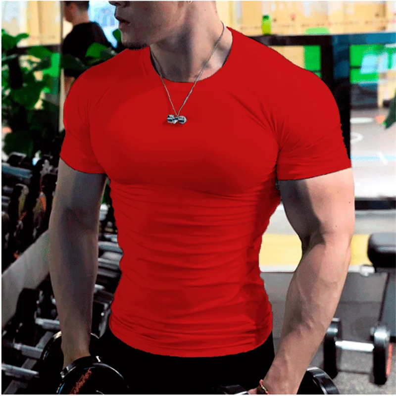 Men's Short Sleeve Compression Fitness Shirts 2