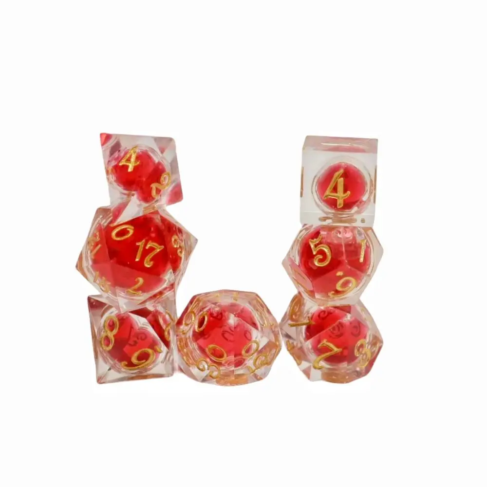

Resin Polyhedral Dice Entertainment D4 D6 D8 D10 Colorful Two-Tone Dice Dice Games Party