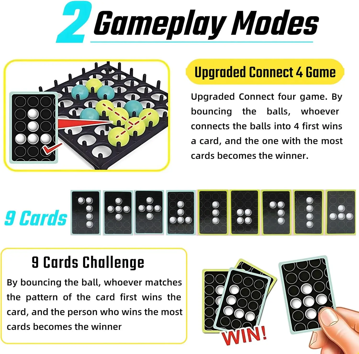 Bounce Ball Game Jumping Connect Ball Board Games Desktop Activate Battle Game Toy For Family Party Games Birthday Gift 3