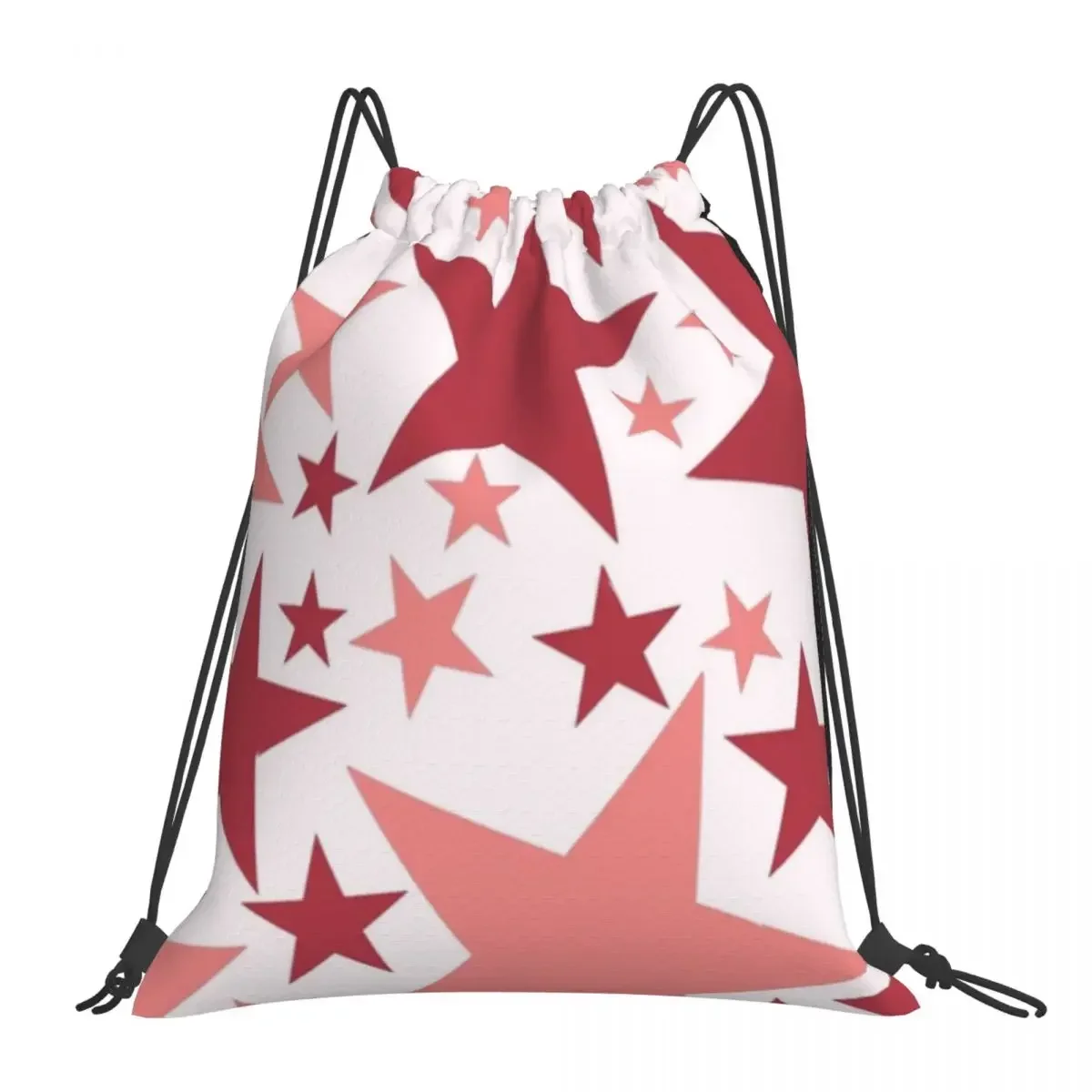 

Reddish Stars Pattern Backpacks Multi-function Portable Drawstring Bags Drawstring Bundle Pocket Shoes Bag Book Bags For Man
