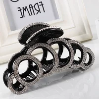 Fashion Hair Clip Hair Crab Clamp Large Rhinestones Jaw Clips Strong Hair Claw Clips  Hair Styling Accessories For Women Girl 1