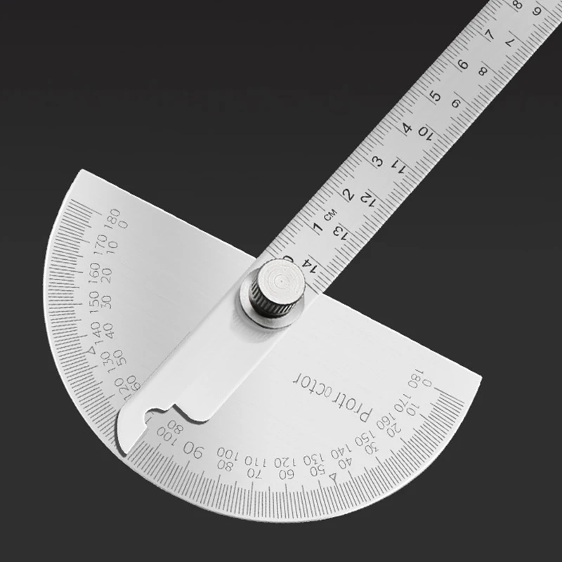 【F】180도 각도기 금속 자 각도 측정기 스테인레스 스틸 각도자 각도 게이지 각도 측정기 각도계 각도 측정기