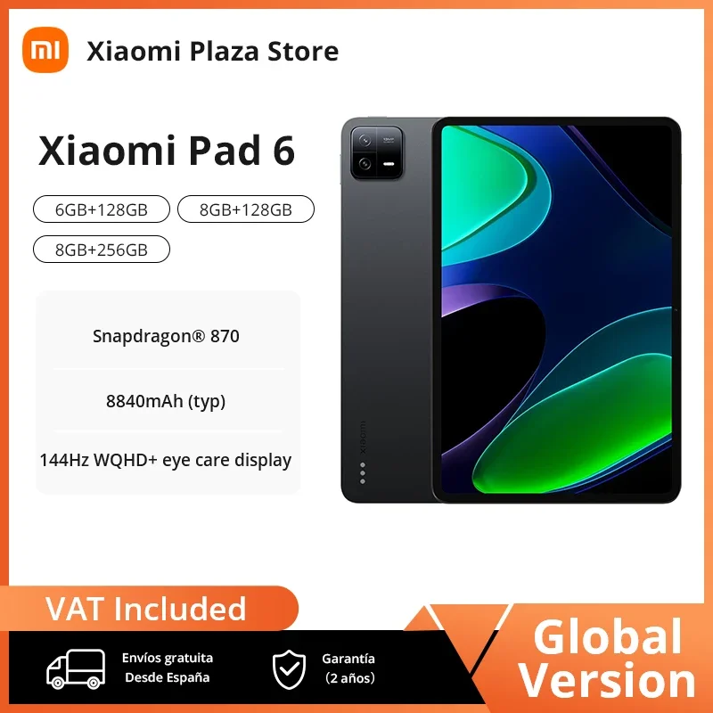 Global Version Xiaomi Mi Pad 6 Tablet 8GB 256GB Snapdragon 870 11inch 144Hz  2.8K Display 4 Stereo Speakers 8840mAh 33W Fast Charger MIUI14 - AliExpress