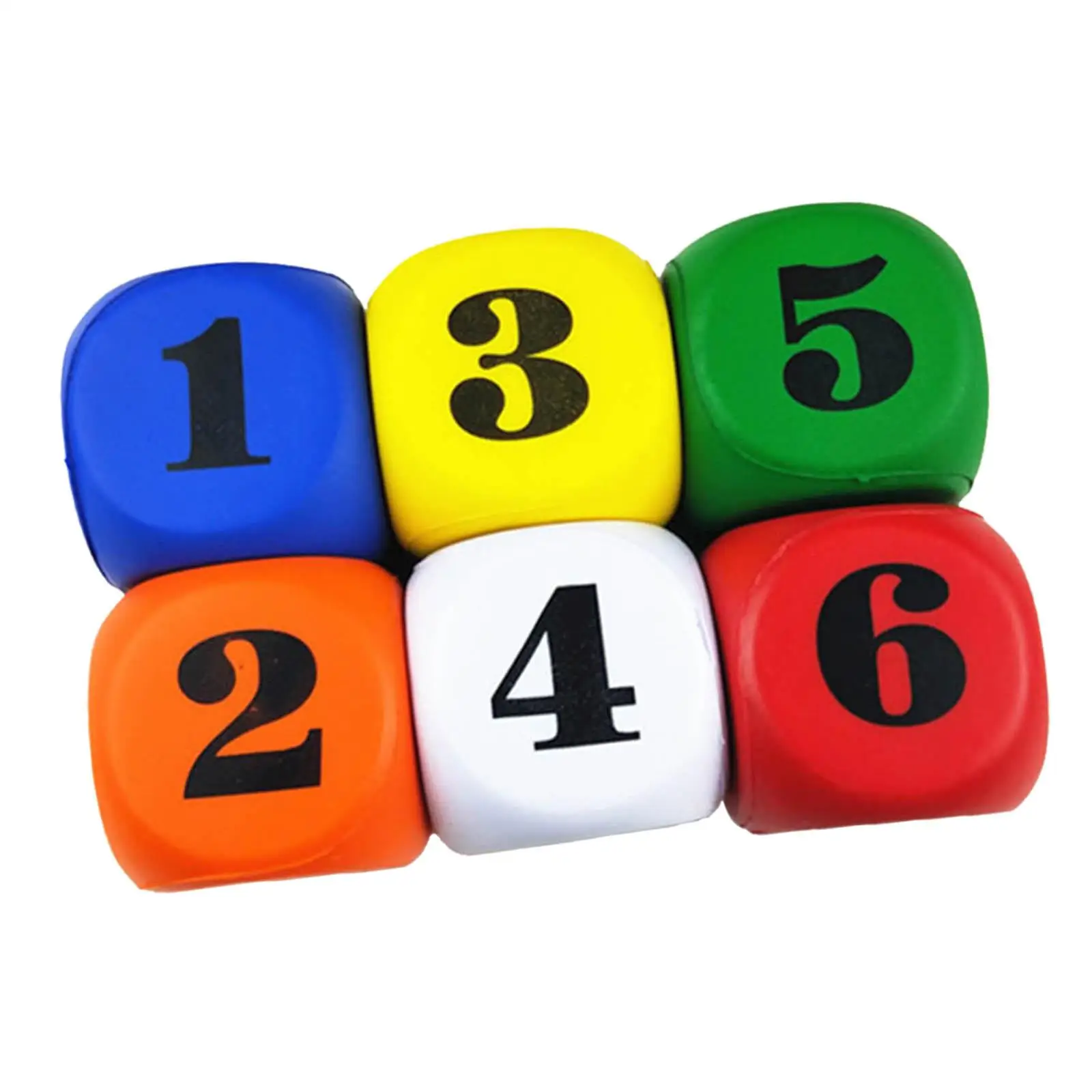 Foam Dice Set of 6pcs, Assorted Blocks Dice, Perfect for Building, Educational