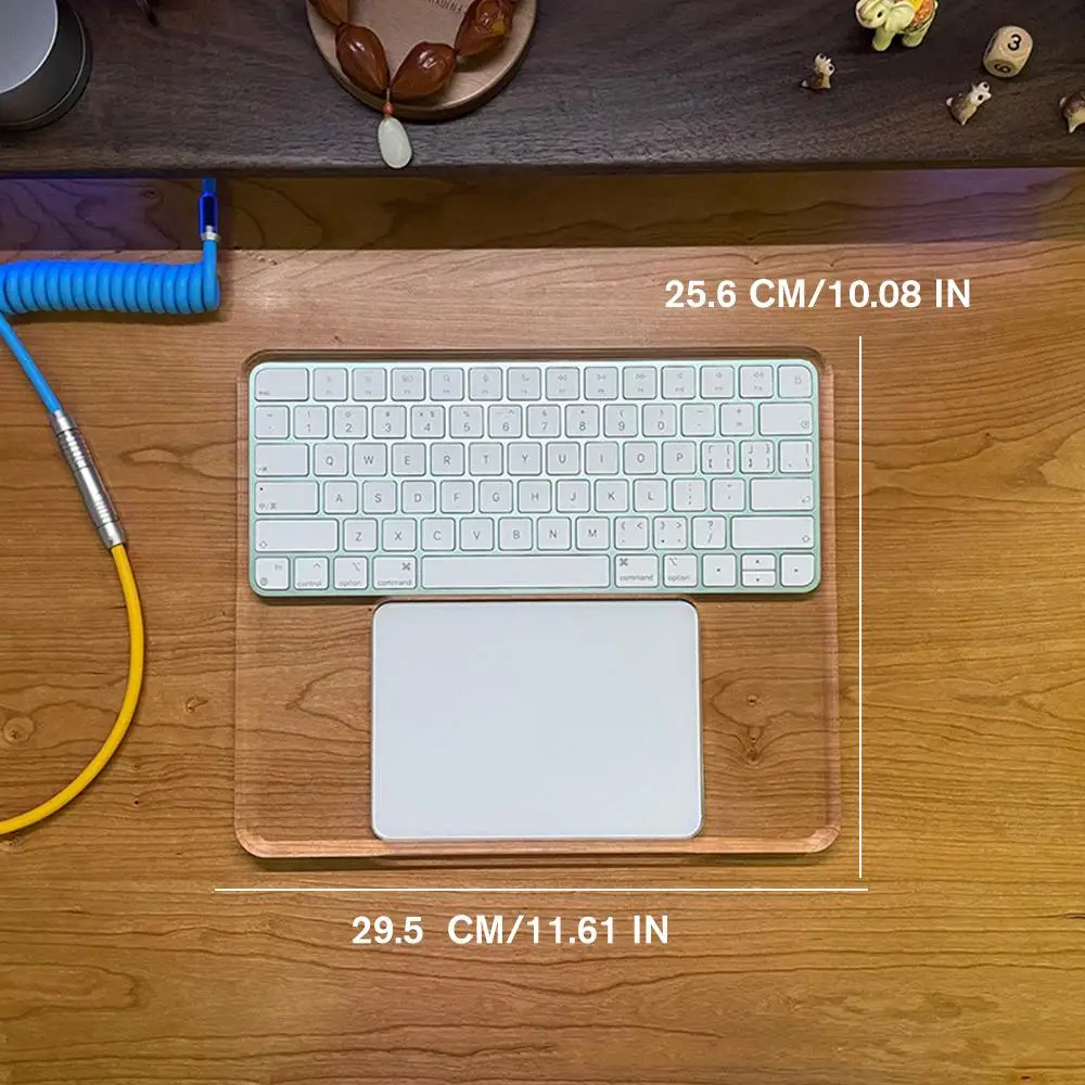 Resto de Pulso Bandeja Acrílica Transparente para Apple Magic Keyboard Trackpad Stand id Support Pad em 1 - Imagem 2