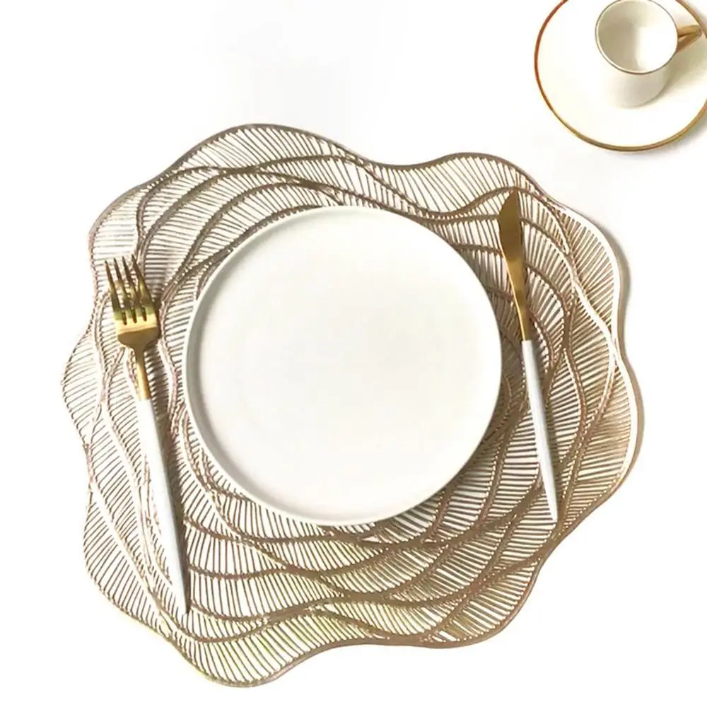 

Rose Flower Hollow Kitchen Dining Accessories Table Mat Steak Pad Restaurant Decor Table Decoration Coasters Placemat Cup Pads