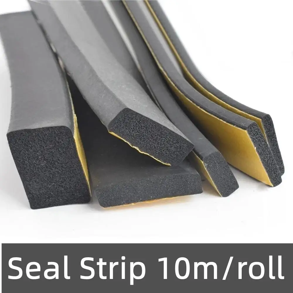 

Adhesive EPDM Seal Strip Rubber Black Foam Sponge Duct Tape Electric Cabinet Waterproof Soundproof Anti-collision Seal Gasket