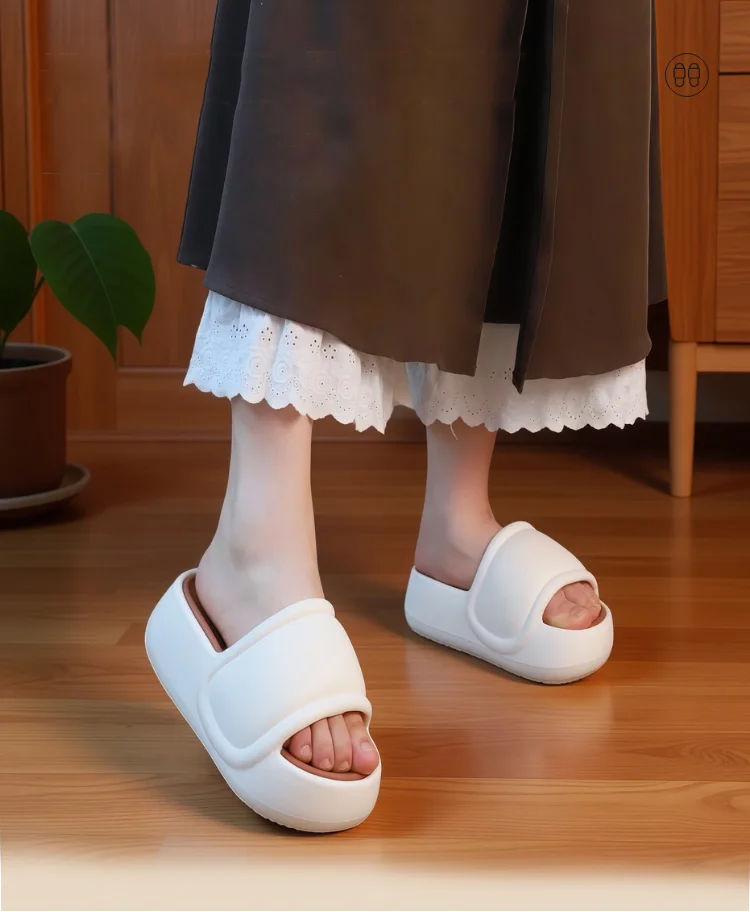 Neue 6cm Flatform Chunky Slippers für Damen, Sommer Anti-Geruch-Slides, Leichte Plateau-EVA-Schuhe für Zuhause, Draußen und Strand – Detail 11