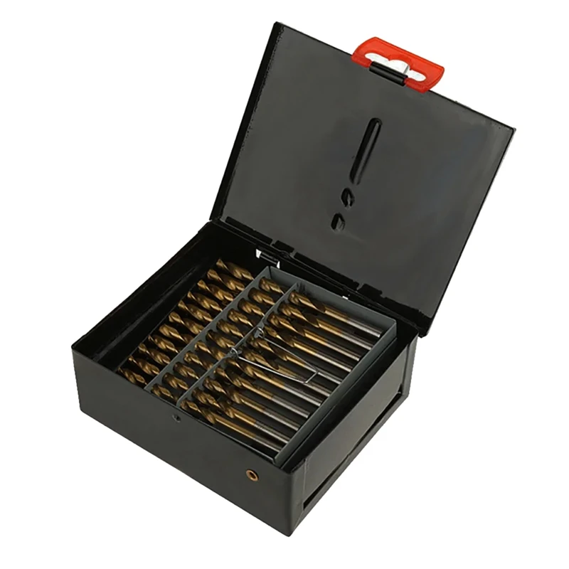 

60PC Drill Twists Drill Bits Round Handle For Metal Hole Punch Coated Hard Carbide Drilling Woodworking Tools Bits Easy Install