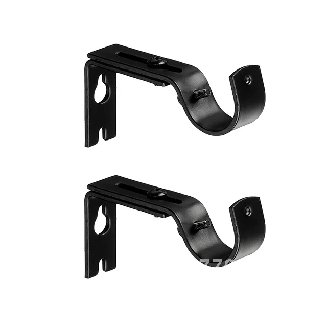 

2pcs Heavy Duty Curtain Rod Bracket Practical Bracket Hang Curtain Rod Holders Tap Right Into Window Frame Rod High Quality