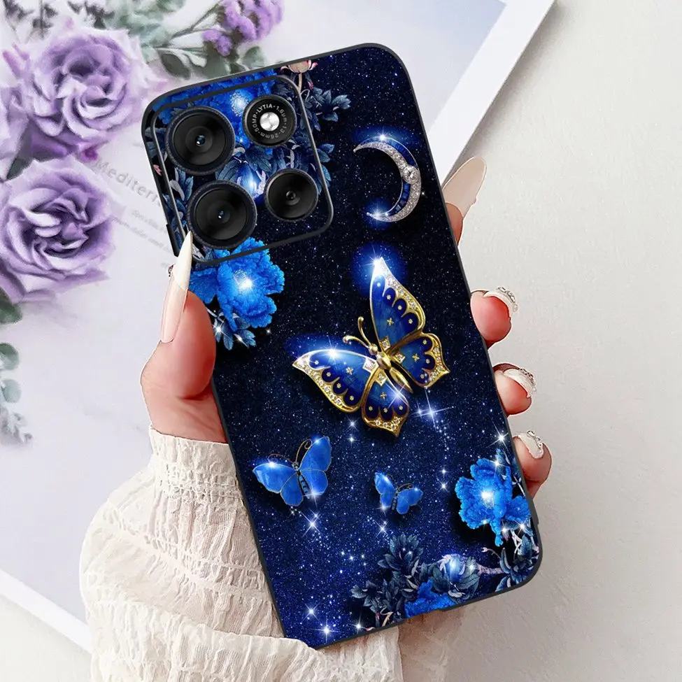 Cute Cartoon Cat & Butterfly Luxury Phone Case – Stylish Protection