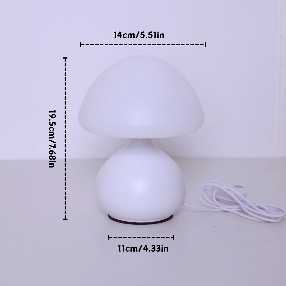 USB 전원 버섯 모양 테이블 램프, 무드등, 침실용 모던 심플 분위기 있는 테이블 램프, 작은 무드등, 장