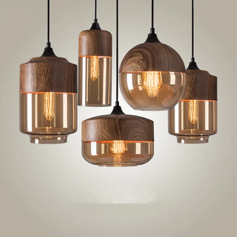 

Glass Nordic Modern Pendant Lamp Dinning Room Bar Cafe Loft Vintage Light Hanging Lights Industrial Lighting Fixtures LED