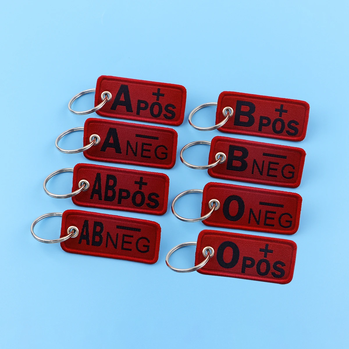 Embroidered Red Key Fob Keychain – Stylish Gift Accessory