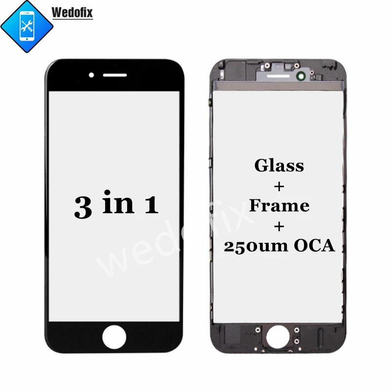 Top Cold Press 3 In 1 Vetro Esterno Anteriore Con Cornice E 250Um Oca Ear Mesh Preinstallato Per Iphone 11 Xr 8 7 6 Schermo Lcd Refurb