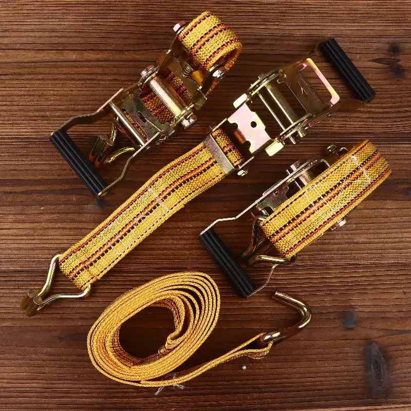Heavy Duty Double Hook Ratchet Tie Down Strap