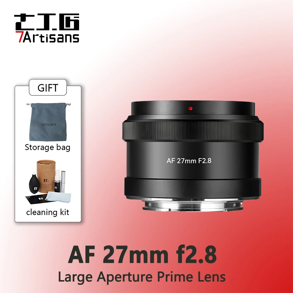 

7artisans AF 27mm F2.8 APS-C Auto Focus STM Prime Lens For Sony E-Mount Mirrorless Cameras A6300 A6400 A6500 A6600 NEX-3 NEX-3N