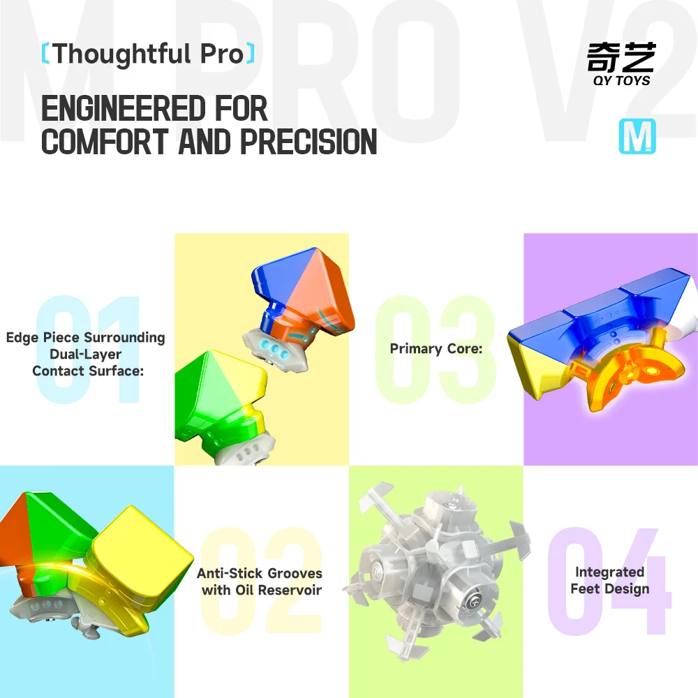 QiYi Speedcube M Pro V2 Magnetic Magic Cube QY 3x3 Cube Professional Puzzle 3&times;3 Children Fidget Toy Gift Game Cubo Magico speed cube puzzle toys puzzle cube magic cube puzzle magic puzzle toy