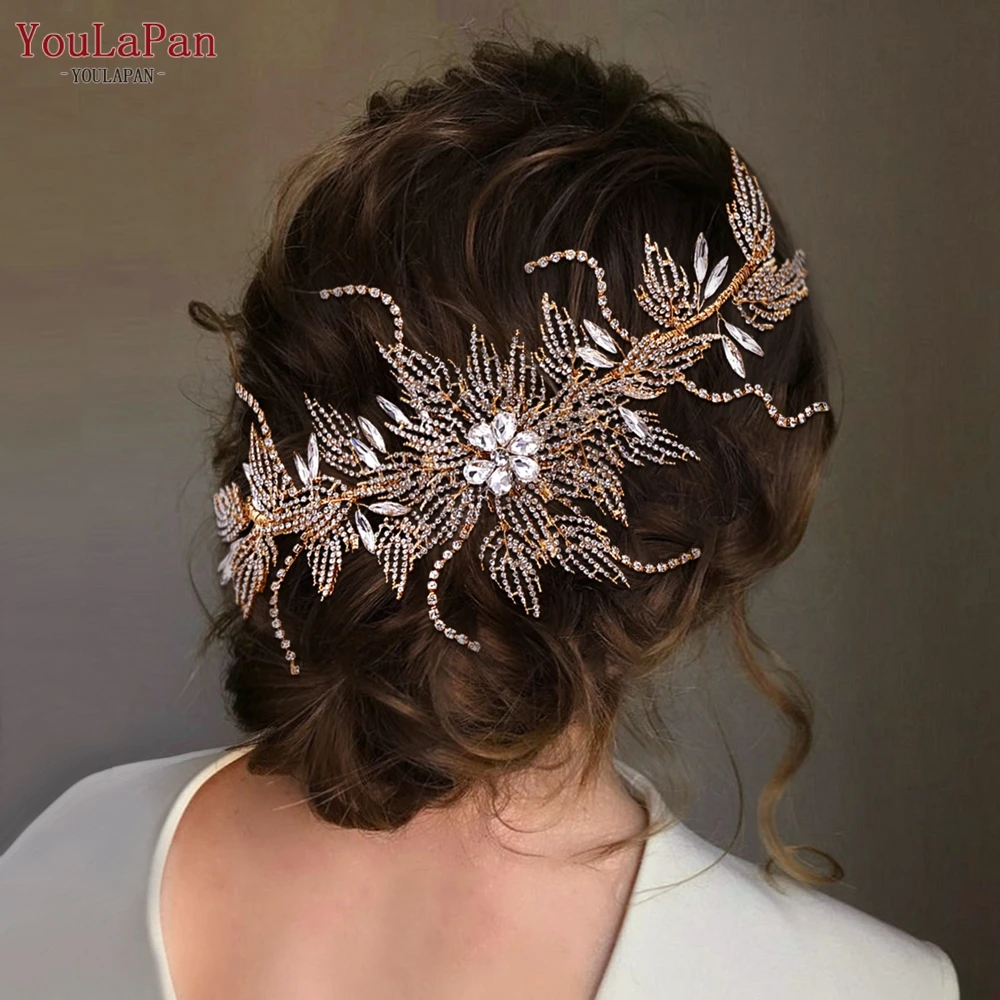 Fascia Capelli Sposa fatta a mano con strass a forma di fiore