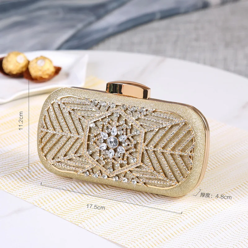 Golden Printed Heart Women Clutch Diamonds Metal Luxury Wedding Bridal  Handbags Party Cocktail Dress Evening Bags