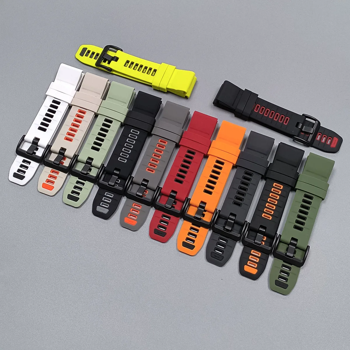 Premium Silicone QuickFit Watch Band - 22mm/26mm, Compatible Replacement Bracelet