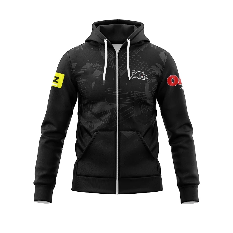 thumbnail image 1 of Sudadera con capucha y cremallera 2024 Penrith Panthers Media Jersey - Gris, 1 of 5