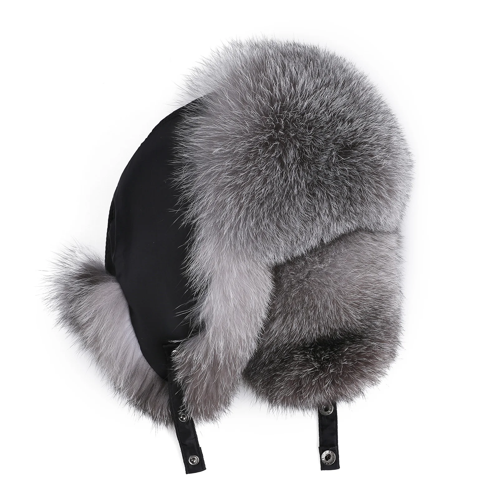Unisex Winter Fur Hat 100% Real Raccoon Fox Fur Ushanka Hat Russian Caps Ski Hunting Bomber Hats Winter Hat Fur Hat