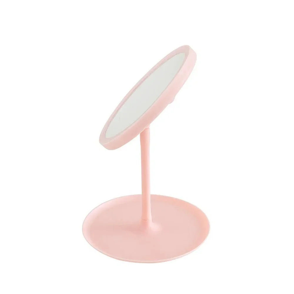 Led Vanity Mirror Intelligent Adjustable Three-color Light Vanity Mirror Desktop Fill Light One Touch Charging Model
