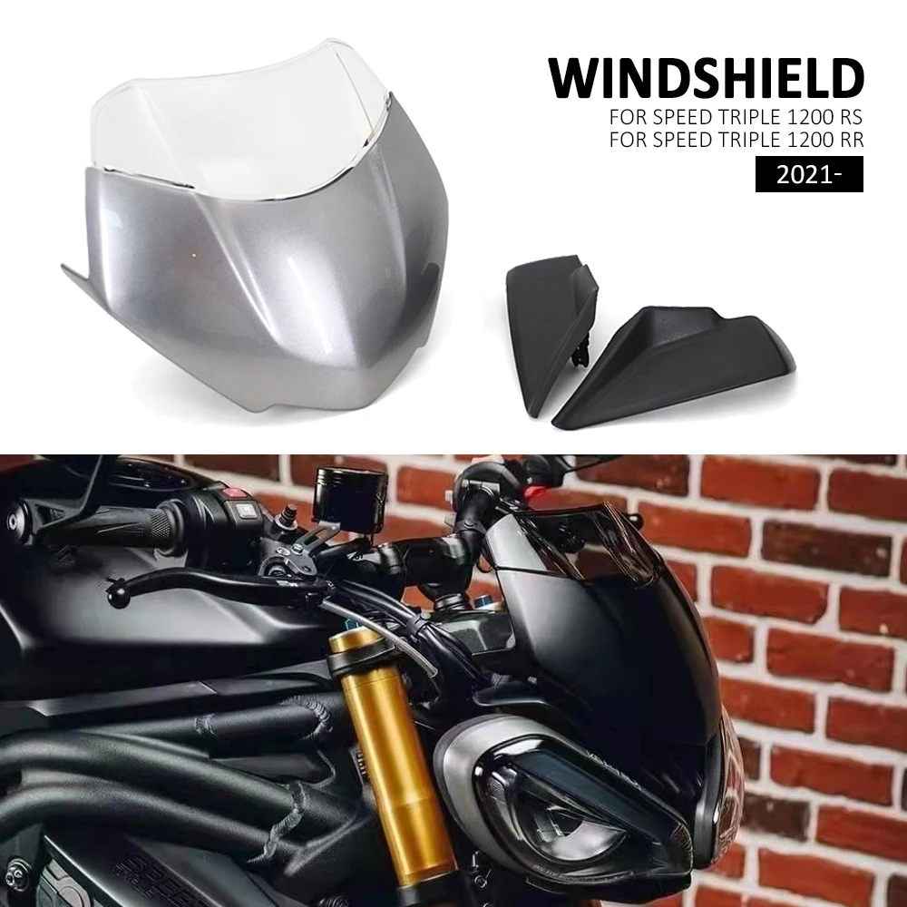 

NEW 2021 2022 - Windshield Windscreen FOR SPEED TRIPLE 1200 RR RS Motorcycle Accessories Wind Deflector For Speed Triple 1200RS