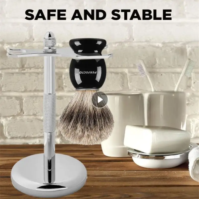 

Safety Razor Holder Durable Stainless Steel Razor Stand Men's Grooming Organizer Sleek Design Must-have For Every Man